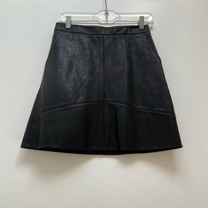 Zara vegan leather mini skirt